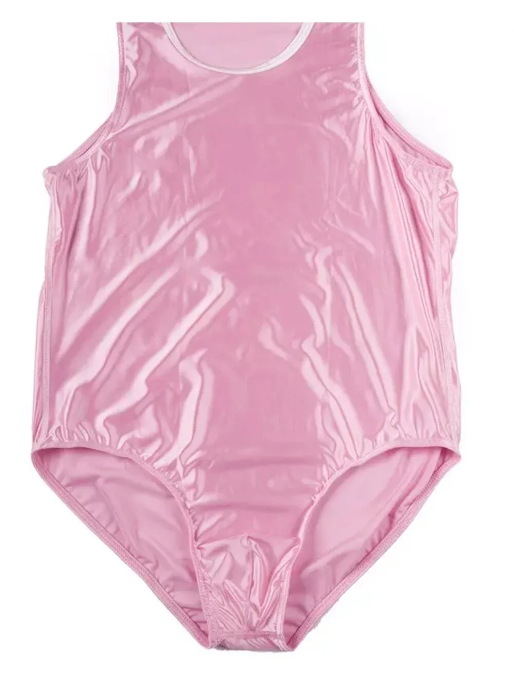 MenS Pink Singlet*Satin*Sexy*Wrestling*Cosplay*Sissy*Femboy*Gay*Halloween*XL*NIP